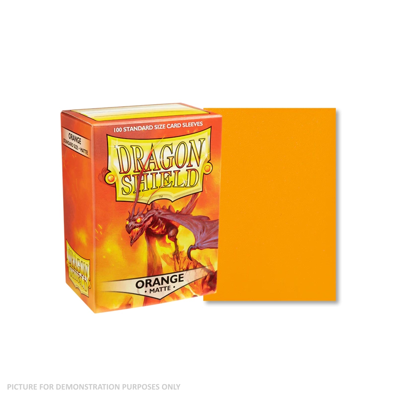 Dragon Shield 100 Standard Size Card Sleeves - Matte Orange